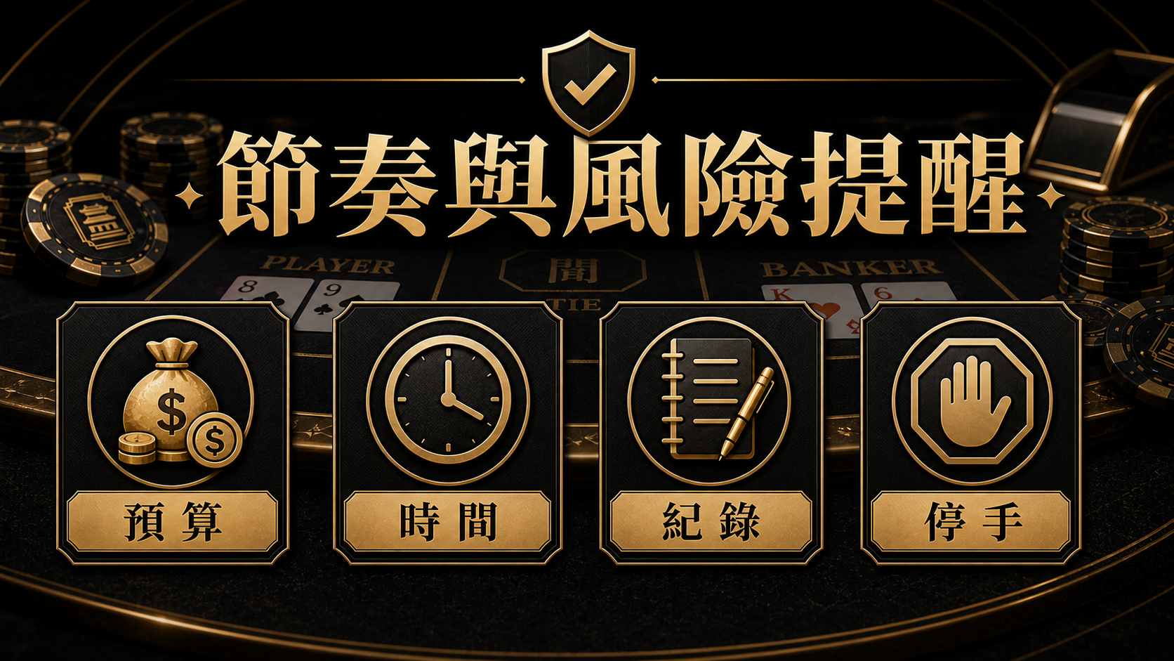 節奏與風險提醒，預算、時間、紀錄與停手黑金內文圖
