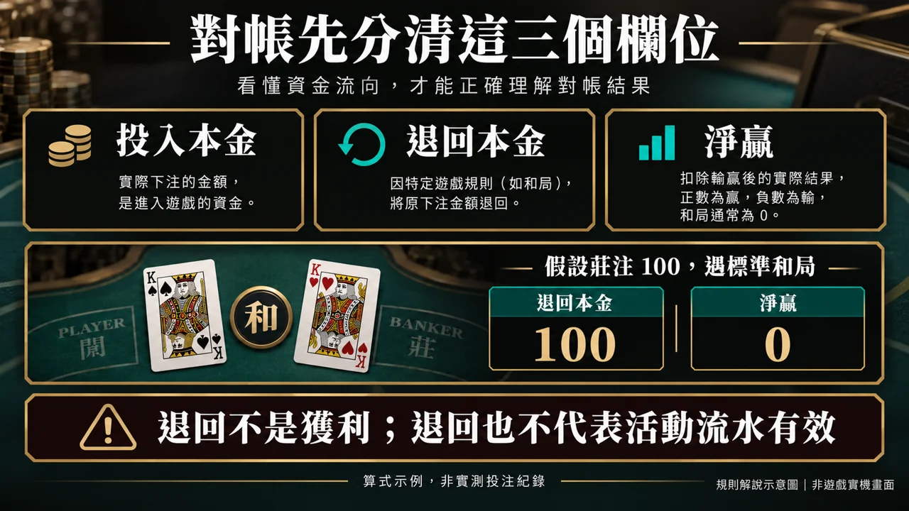 核對和局:版本、注單、結算欄位、紀錄